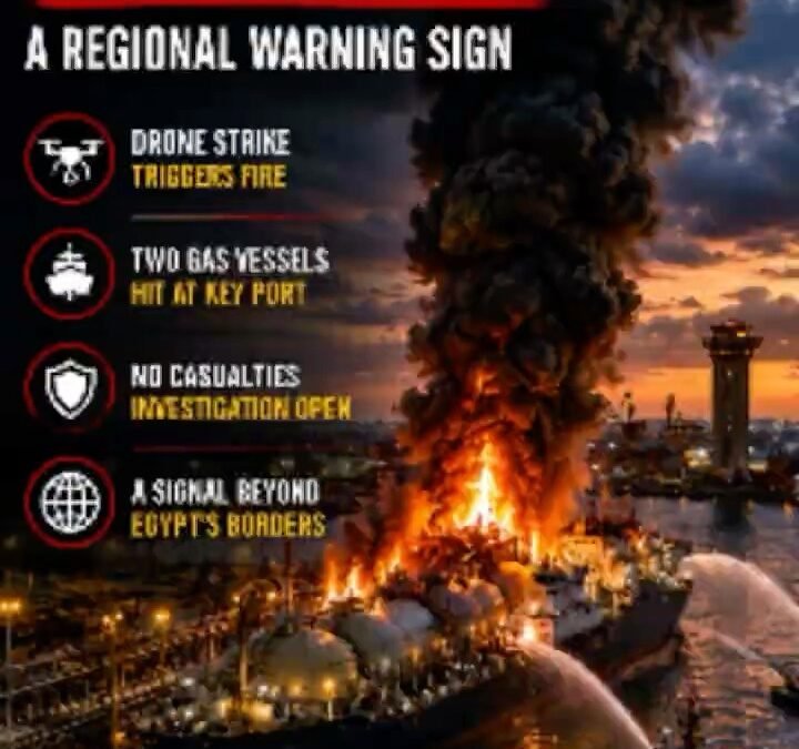 Egypt: Drone strike hits Damietta port.